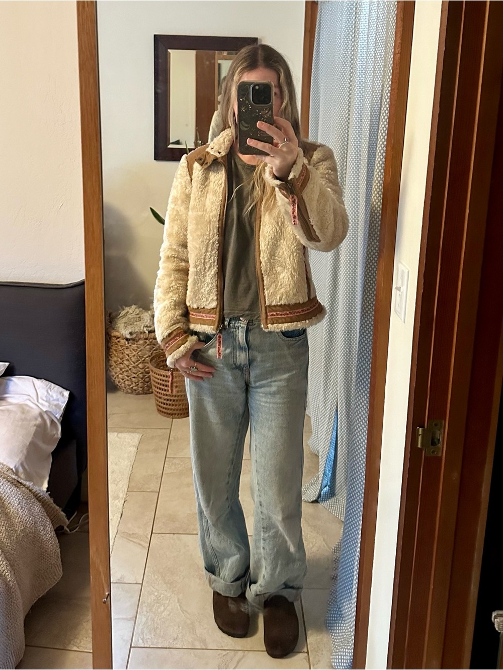 Free People Shearling & Suede Jacket - XS - Picture 5 of 9